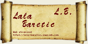 Lala Baretić vizit kartica